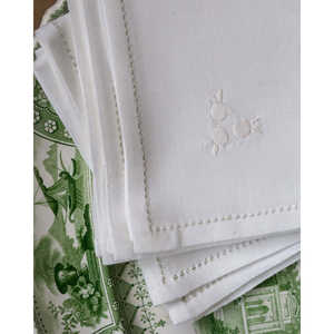 Juego de Servilletas de Lino Bordadas a Mano, Elegantes Servilletas de Tela para la Mesa, para Cenas y Fiestas - Product Image 3