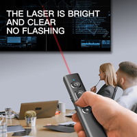 Leizun USB sans fil, pointeur laser rechargeable rouge 2.4G, fonction magnétique, portée de 100 m, réunions PowerPoint, stylo pointeur laser B2