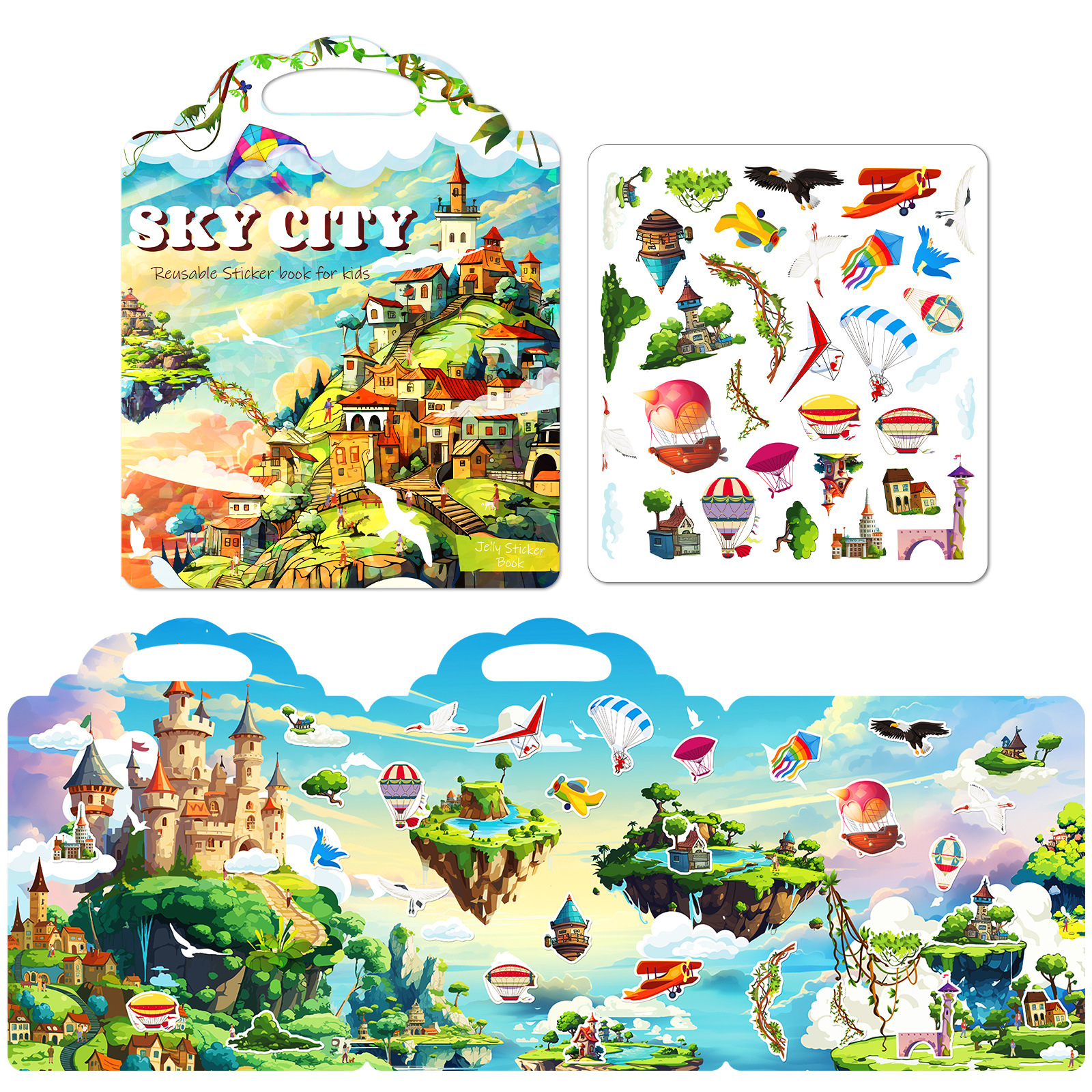 T01041677 livre d'autocollants gelée-Sky City