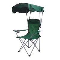 LIHENG One Stop Purchase Fauteuil simple d'extérieur avec auvent Chaise de plage portable Camping Oxford Chaise pliante en tissu