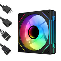Ventilateur de refroidissement pour PC de bureau de jeu, haute qualité, 12 cm, ARGB, 5V, 3 broches, synchronisation ARGB