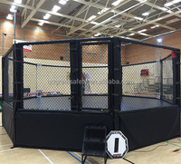 Cage de combat octogonale professionnelle Great Century avec structure en acier et acier inoxydable, imperméable et antidérapante pour MMA, Muay Thai, Kickboxing