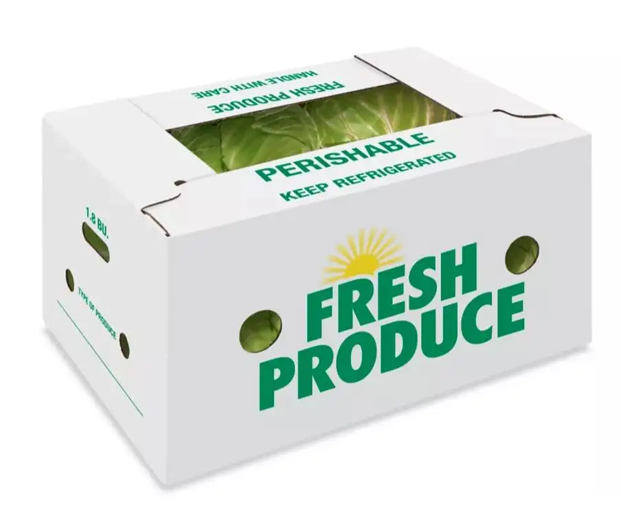 사용자 정의 내후성 생산 상자 1.8 부셸 골판지 상자 안전하게 포장 및 배송 신선한 야채와 과일