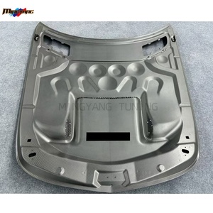 Capots moteur en fibre de carbone sèche pour Mercedes <span class=keywords><strong>AMG</strong></span> <span class=keywords><strong>GT</strong></span> GT50 GT63 GTC GTS 2015-2022, style <span class=keywords><strong>Black</strong></span> <span class=keywords><strong>Series</strong></span>, avec ouvertures de ventilation, couvercle de capot de course - Product Image 4