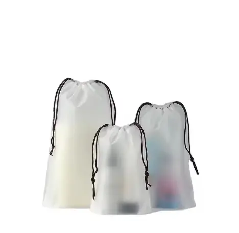 Bolsa de plástico transparente con cordón PE con estampado de flamencos al por mayor para prendas de vestir, zapatos, embalaje, bolsa de embalaje de plástico