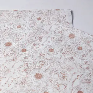 情人节礼品包装设计师纸印花棉可回收玫瑰金礼品薄纸混合图案