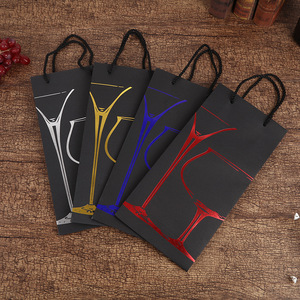 זול יין tote שקיות חם ביול סיטונאי יין בקבוק מתנת שקיות עם ידית custom אדום יין לשאת תיק למחזור - Product Image 2