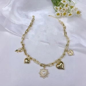 תכשיטי אופנה ג 'ו ויראלי tiktok טרנדי bijoux ויראלי titktok נחושת צמיד לב קסם cz cz - Product Image 4