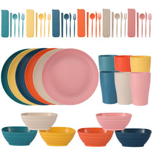 WONDERFUL, 54 Uds., juegos <span class=keywords><strong>de</strong></span> vajilla <span class=keywords><strong>de</strong></span> paja <span class=keywords><strong>de</strong></span> trigo, platos <span class=keywords><strong>de</strong></span> plástico irrompibles, juegos <span class=keywords><strong>de</strong></span> cuencos, cubiertos <span class=keywords><strong>de</strong></span> <span class=keywords><strong>Picnic</strong></span> <span class=keywords><strong>de</strong></span> viaje, juegos <span class=keywords><strong>de</strong></span> cena para <span class=keywords><strong>6</strong></span> <span class=keywords><strong>personas</strong></span> - Product Image 6