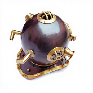 Casco de Buceo Antiguo de la Marina de los Estados Unidos con Acabado de Cobre, Casco de Buceo Vintage para Aguas Profundas, Decoración Marítima - Product Image 4