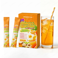 Boisson pétillante au curcuma et au gingembre LIFEWORTH, poudre effervescente, complément alimentaire à la vitamine C pour soutenir le système immunitaire, saveur d'agrumes