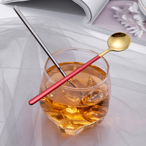 Cuillère tendance en acier inoxydable style Ins, cuillères créatives rondes pour glace et dessert, petite cuillère à melon et à fruits - Product Image 4
