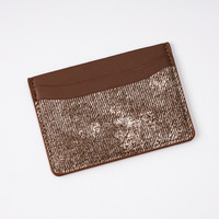 Cartera de Cuero PU Delgada y Elegante para Hombre, Cartera Delgada de Cuero con Logotipo Personalizado, Tarjetero con Múltiples Ranuras