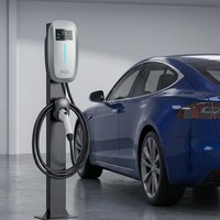 Cargador de Vehículos Eléctricos de Nivel 2 Tipo 2 de 32A y 7KW, Nuevo, para Montaje en Pared, IP65, Control Inteligente por Aplicación, RFID, NFC, Certificado por FCC/CE, Cable de 5 Metros, Venta al por Mayor de Fábrica