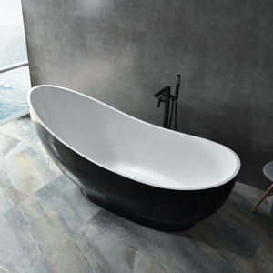 Baignoires ovales modernes d'extérieur en acrylique, baignoires autoportantes pour villas, baignoires d'intérieur certifiées pour usage hôtelier - Product Image 3