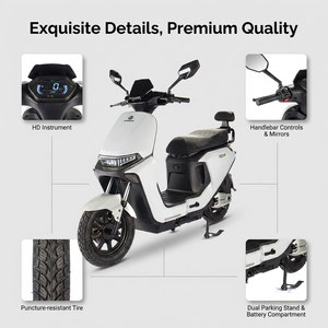 สกู๊ตเตอร์ไฟฟ้าแบบไร้แปรงถ่าน650W 800W จานหน้าไฮดรอลิกกรดสกู๊ตเตอร์ - Product Image 2