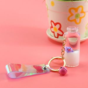 Mini Drink <b>Floating</b> Keychain Creative Cute Milk Tea Beverage Acrylic Liquid Keychain - Product Image 6