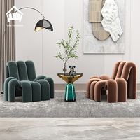 Canapé de détente de luxe moderne nordique, fauteuil décontracté en tissu au design unique, personnalisé pour le salon