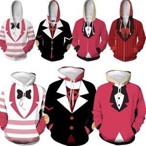 เสื้อฮู้ดคอสเพลย์ลายการ์ตูน Hazbin Hotel แบบใหม่ ขายส่ง สำหรับผู้ชาย ผู้หญิง และเด็ก ฤดูใบไม้ผลิ รับประกันการค้า ไซส์ใหญ่ - Product Image 1