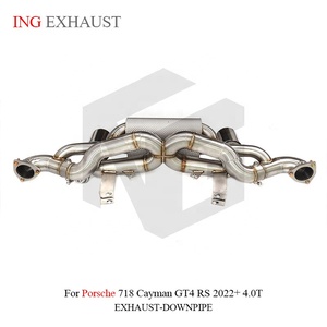 Sistema de Escape Valvetronic de Acero Inoxidable ING para Porsche 718 Cayman GT4 RS <span class=keywords><strong>2022</strong></span>+ 4.0T con Puntas de Escape con Protección Térmica y Control Remoto - Product Image 4