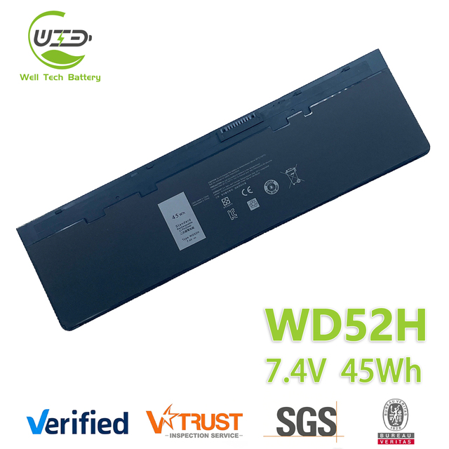 7.4V 45Wh Laptop Battery WD52H Replacement for DELL Latitude E7240 E7250 WD52H 0W57CV GVD76 VFV59
