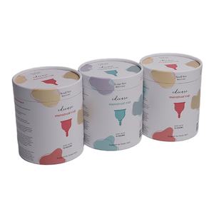 Caja de Embalaje Cilíndrica de Cartón Biodegradable Personalizada para <span class=keywords><strong>Copa</strong></span> <span class=keywords><strong>Menstrual</strong></span>, Acabado Mate, Cuidado Personal, Cuidado <span class=keywords><strong>Menstrual</strong></span> - Product Image 1