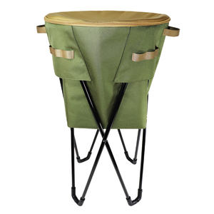 Foldable Insulated Cooler Bag 20L Oxford Fabric Zipper Closure Outdoor Use Green - Product Image 1