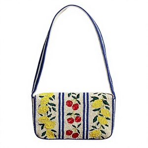 Nouveau Sac à Bandoulière Brodé de Perles Colorées Fait Main, Sac à Main Léger en Toile Orné de Perles de Rocaille pour Fête et Voyage Femme - Product Image 6