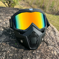 Lunettes de Motocross Anti-Poussière Réglables, Masque Protecteur Intégral Respirant pour Moto Tout-Terrain