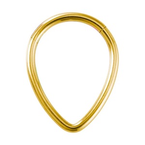 Stainless Steel Water Drop Seamless Hinged <b>Rings</b> | Hypoallergenic Body Jewelry for Nose, Ear & <b>Septum</b> Piercings - Product Image 3