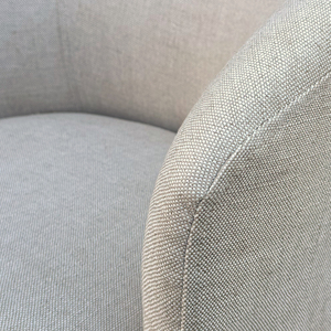 <span class=keywords><strong>Fauteuil</strong></span> de loisirs pivotant Nordic Cream avec revêtement en lin et jupe à volants, <span class=keywords><strong>fauteuil</strong></span> d'appoint réglable pour <span class=keywords><strong>salon</strong></span>, chambre et bureau à domicile - Product Image 6
