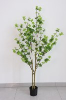 Plante artificielle haut de gamme réaliste en pot, type cloche japonaise, feuillage vert, arbre Enkianthus Perulatus pour décoration de mariage