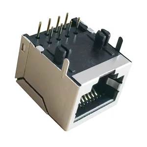 Ücretsiz örnek LED olmadan 8P8C 10P10C Ethernet modüler jack RJ45 konektörü PCB