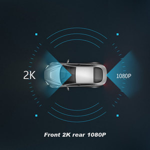 Camera hành trình camera hành 889 2K + 1080P Ống kính kép gương chiếu hậu xe hơi Camera hành trình 10 inch GPS màn hình đỗ xe quan sát ban đêm phía trước phía sau ghi hình - Product Image 2