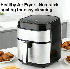 หม้อทอดไร้น้ำมันไฟฟ้าดิจิตอล ดีไซน์คลาสสิคใหม่ ปี 2026 พร้อมเคลือบซิลิโคน ความจุ 6.1-8.0 ลิตร สำหรับใช้ในครัวเรือนและโรงแรม - Product Image 6