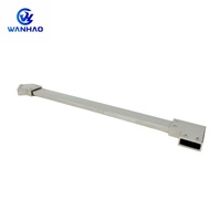 Barre de support de porte de douche en acier inoxydable de haute qualité, vente en gros d'usine, installation facile pour chambre d'hôtel, personnalisable