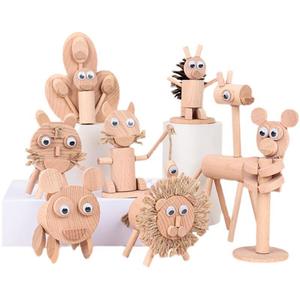 Animaux en bois à faire soi-même, matériel de maternelle, enfants à faire soi-même, ensemble de jouets animaux en bois stéréoscopiques à faire soi-même - Product Image 2