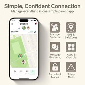 JrTrack Cosmo 5 Kids 스마트 워치 최고의 어린이 안전 전화 시계 정밀 실시간 GPS 추적 통화 텍스트 활동 학교 설정 - Product Image 4