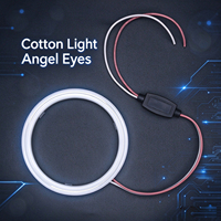 Feux décoratifs de voiture 60 mm/2,36 pouces, feux halo LED Angel Eye, adaptés aux voitures, SUV, camions, camping-cars, motos, alimentation 12 V