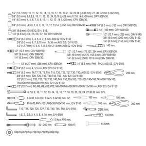 Yiertuo <b>Tool</b> <b>Box</b> 249-Piece <b>Set</b> 1/4 In Socket Wrench Chrome Vanadium Steel Auto Repair Kit - Product Image 1