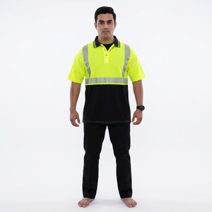 T-shirt de sécurité haute visibilité à manches courtes réfléchissant pour homme – Robuste, respirant, haute visibilité, qualité supérieure, style polo 2026 - Product Image 1