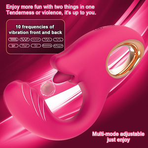 เครื่องสั่นกระตุ้นจุดจีสำหรับผู้หญิง แบบใช้ลิ้นเลีย ชาร์จผ่าน USB ผลิตจากซิลิโคน ของเล่นทางเพศสำหรับผู้หญิง ผลิตภัณฑ์สำหรับผู้ใหญ่ เครื่องนวดสั่น - Product Image 2