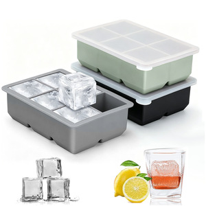 Issili Grand bac à glaçons à 6 compartiments, récipient de stockage pour aliments et aliments pour bébés à usage domestique, boîte de conservation résistante au congélateur - Product Image 1