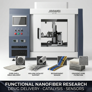Machine d'électrofilage coaxiale conjuguée tout-en-un de haute précision JINWEI SR100 50kV 6 axes pour nanofibres multicouches cœur-étain - Product Image 5