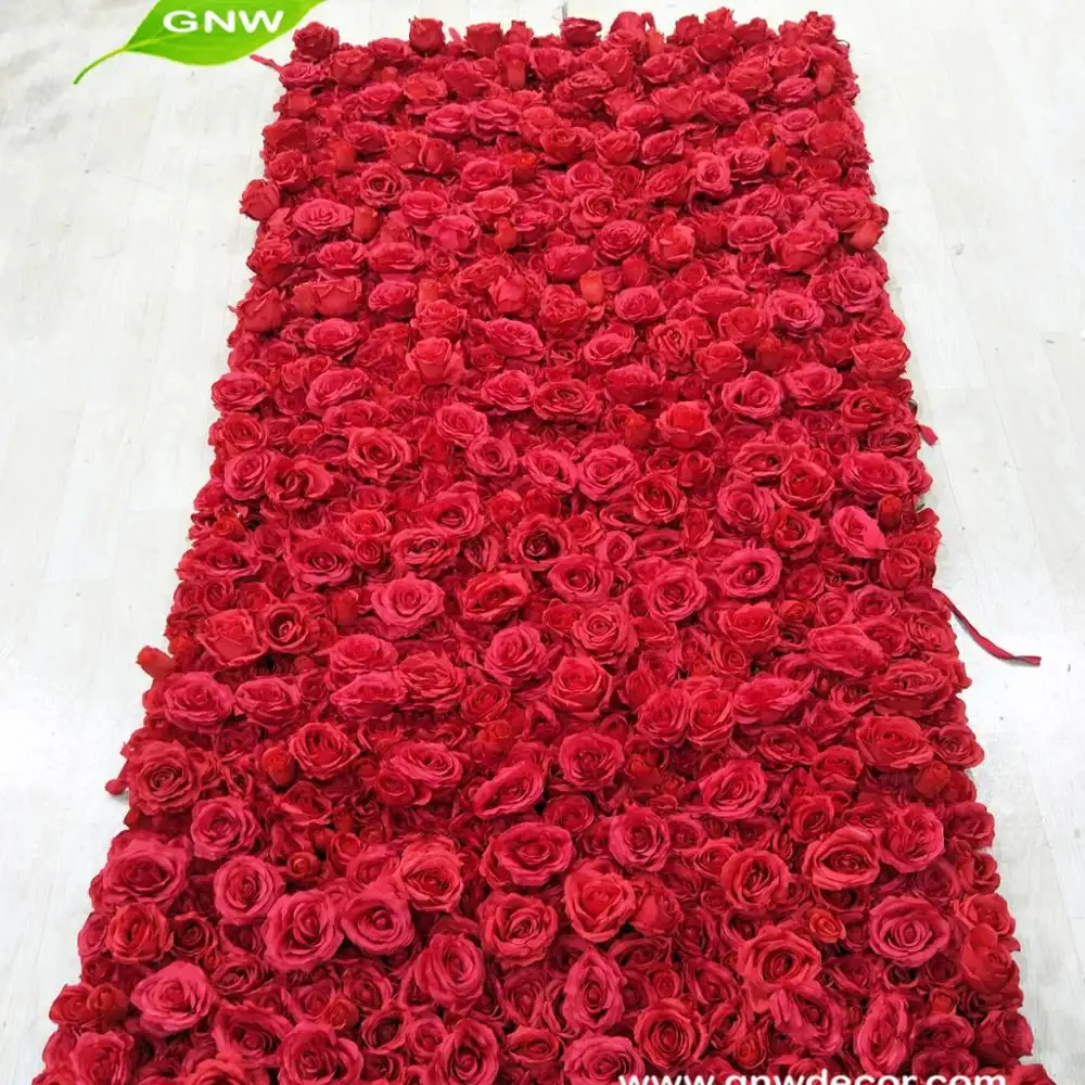 GNW горячая красная Свадебная Роза Гортензия цветок настенная панель для вечеринки мероприятия сцены Декор