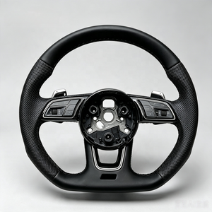 Volant en cuir Nappa et fibre de carbone personnalisé pour Audi A6, A3, RS6, A7, Q7, S7, A4, A8, S8, RS <span class=keywords><strong>Sportback</strong></span>, S-Line (2018-2025) - En stock - Product Image 1