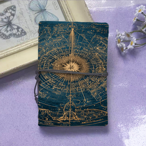 Cahier Vintage A6 avec Fermeture à Cravate Fait à la Main 160 Pages Cadeau Premium de Réunion d'Affaires pour Vendeurs avec Étoile-Centré <span class=keywords><strong>Ancie</strong></span> - Product Image 2