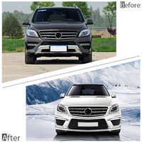 Kit de Carrocería para Mercedes ML, Actualización Exterior, Parachoques, Guardabarros, 2012-2014, Benz W166, Accesorios Facelift, Luz Antiniebla Autoadhesiva de Alta Calidad
