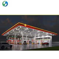 Cubierta para Gasolinera de Gran Tamaño, Fabricada a Medida, con Estructura de Acero Resistente a la Intemperie, Cubierta Personalizada para Gasolinera