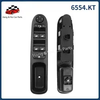6554.KT 6554.E7 pour Peugeot 307 Interrupteur de commande principal de lève-vitre électrique, interrupteur de porte avant gauche, accessoires de voiture